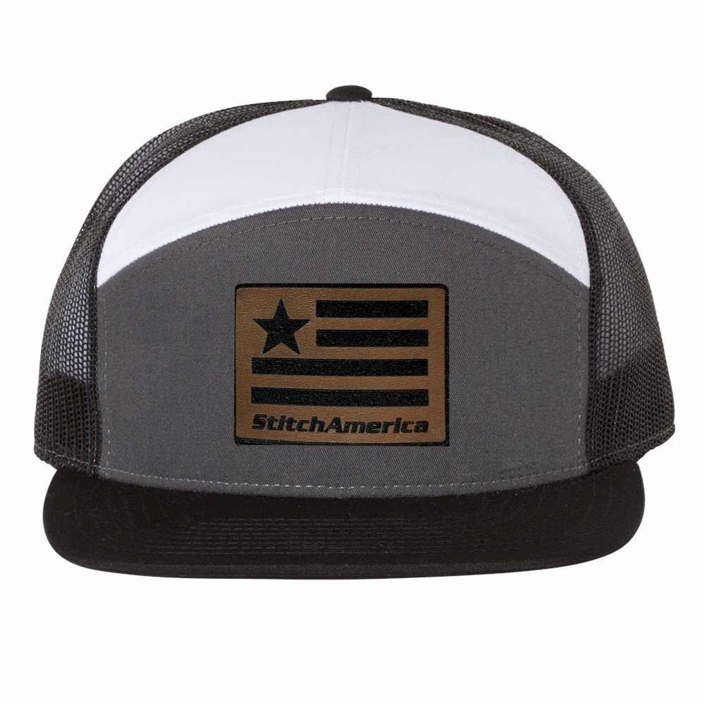 Richardson 7 Panel Trucker with Leatherette Patch